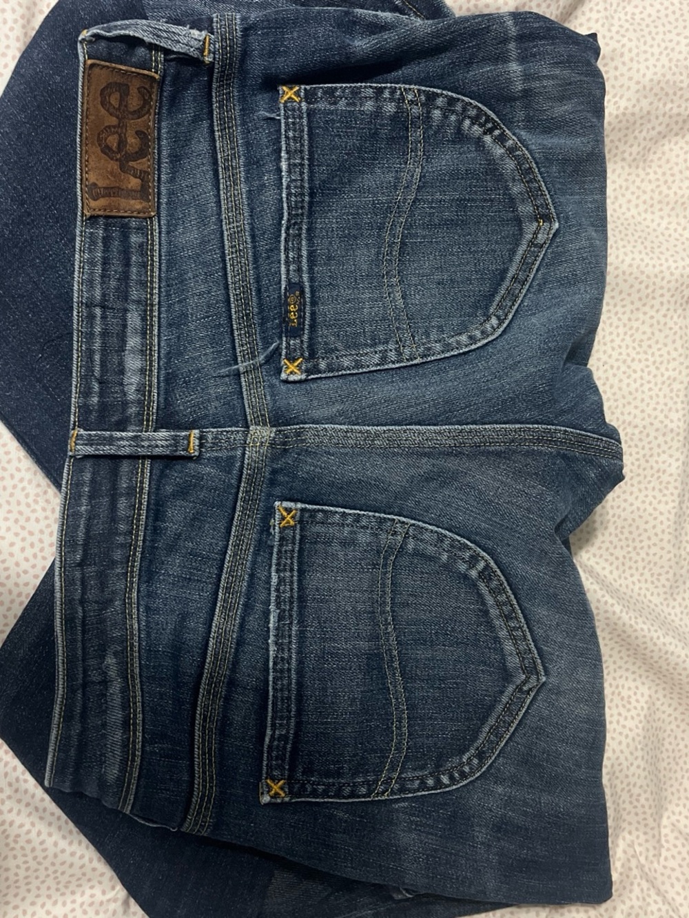Lee Men’s Mid-Dark Blue Slim Straight Jeans